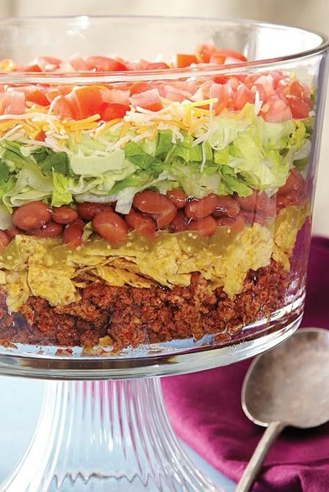 Layered Taco Salads, Salad Taco, Taco Salad Recipe, Layered Salad Recipes, Mexican Salads, Taco Salads, Taco Salad Recipes, Fresh Salad Recipes, Healthy Mexican