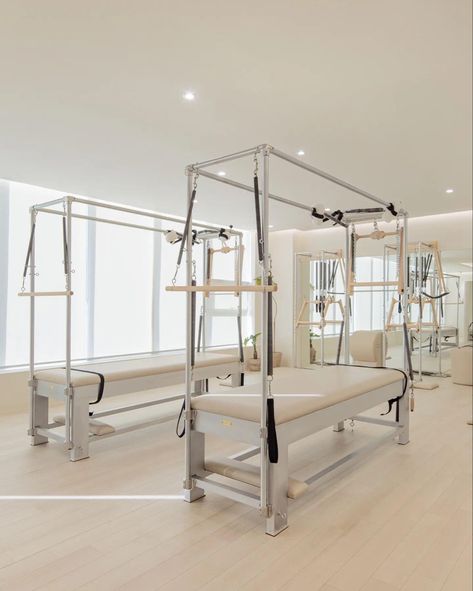 Pilates Studio Design, Pilates Studio Design Interiors, Gratz Pilates, Pilates Yoga Studio, Dream Home Gym, Workout Room Home, Pilates At Home, Medical Office Design, Yoga Studio Design