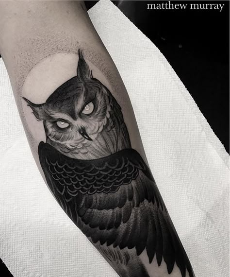 Owl Lantern Tattoo, Foundations Of Decay Tattoo, Blackwork Owl Tattoo, Lilith Owl Tattoo, Gothic Tattoo Ideas Female, Crow Sleeve Tattoo, Barn Owl Tattoos, Owl Shoulder Tattoo, Owl Back Tattoo