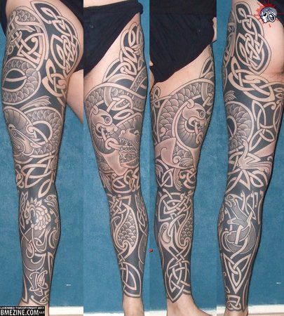 Celtic Leg Tattoo -- I don't think I'm brave enough for this. But what a cool idea! Flower Box Arrangements, Flower Box Ideas, Celtic Sleeve Tattoos, Balcony Flower Box, Irish Tattoos, Phoenix Tattoo Design, Celtic Tattoo, Tattoo Convention, Leg Tattoo Men