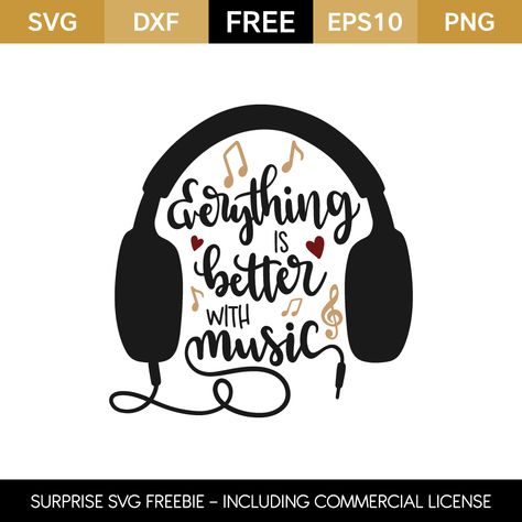 Everything_is_better_with_music_COMMERCIAL_USE_OK-2018-05-26 Lighthouse Bathroom Decor, Lighthouse Bathroom, Music Silhouette, Songwriting Inspiration, Music Notes Art, Music Svg, Dope Quotes, Notes Art, Free Svgs