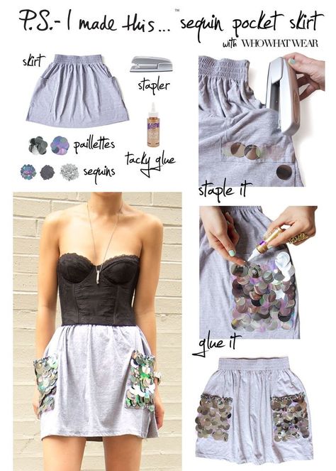 Top 10 DIY Clothing Tutorials except sew it instead of staples. Diy Lace Dress, Diy Chemise, Diy Fashion Ideas, Diy Circle Skirt, Diy Sequin, Robe Diy, Diy Maxi Dress, Tie Dye Swimsuit, Diy Fashion Projects