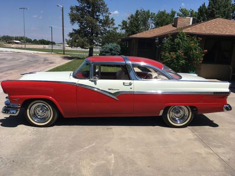 1956 Ford Crown Victoria Retro mod.  Modern drive train and amities and original look on the outside.  Up grades include  new ATK High Performance 300 hp Ford 302 complete crate... 1954 Ford, Ford Crown Victoria, Crate Engines, Crown Victoria, New Engine, Vintage Car, Classic Car, Old And New, Vintage Cars