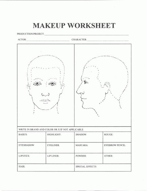 Makeup Plot Templates | specialfxjourney Face Template Makeup, Theater Tech, Tech Theatre, Person Outline, Theatre Ideas, Teaching Theatre, Teaching Drama, Makeup Charts, Design Sheet