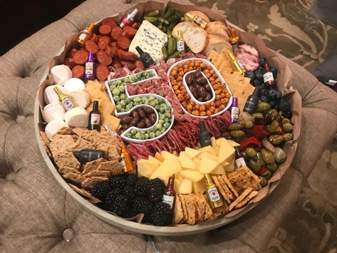 @thatgrazingtable 50 Birthday Charcuterie Board, 50th Birthday Party Set Up, 50th Birthday Party Foods, 50th Birthday Food Ideas For Women, 50th Birthday Charcuterie Board Ideas, 50th Charcuterie Board, Charcuterie Board For 50th Birthday, 50 Charcuterie Board, 50th Birthday Appetizer Ideas