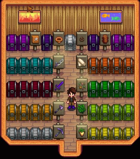 Keeping things organized Video Game Organization, Stardew Farms, Greenhouse Design, Stardew Valley Layout, Stardew Valley Tips, Stardew Valley Farms, Valley Game, Stardew Valley Fanart, Farm Layout