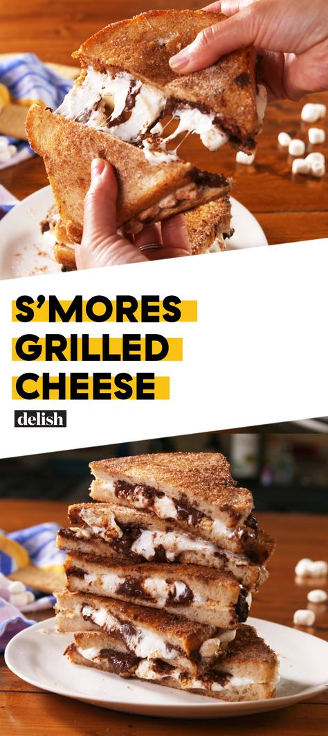 Smores Grilled Cheese, Camping Grilled Cheese, Desert Grilled Cheese, What To Make With Grilled Cheese, Special Grilled Cheese, Dessert Grilled Cheese, Sweet Grilled Cheese, Meat Grilled Cheese, Gourmet Grilled Cheese Recipes