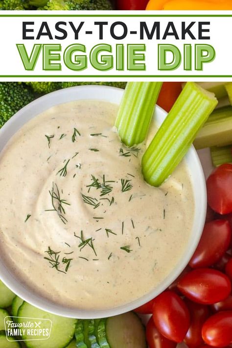 This easy Veggie Dip is perfect for your next party or get-together. This veggie dip uses simple ingredients that can be found in your fridge and pantry. Turn veggies into your new favorite food with our creamy and flavorful vegetable dip. Any fresh vegetable will taste perfect in this veggie dip! Garden Veggie Dip, Best Veggie Dip Ever, Best Vegetable Dip Recipe, Garden Vegetable Dip, Dip For Vegetables Tray, Dip For Raw Vegetables, Vegetable Dips Recipes, Diy Veggie Dip, Dips For Veggies And Chips