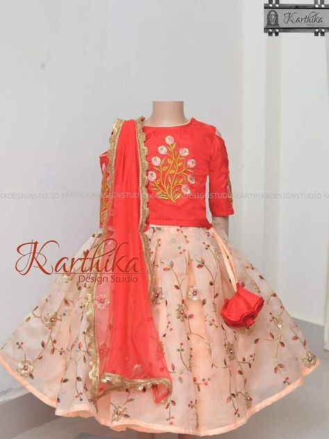 Gagra Choli Fashion For Kids, Gagra Choli Fashion, Computer Embroidery Designs, Pattu Pavadai, Frocks Design, Fancy Frocks, Kids Lehenga, Kids Frocks Design, Kids Frocks