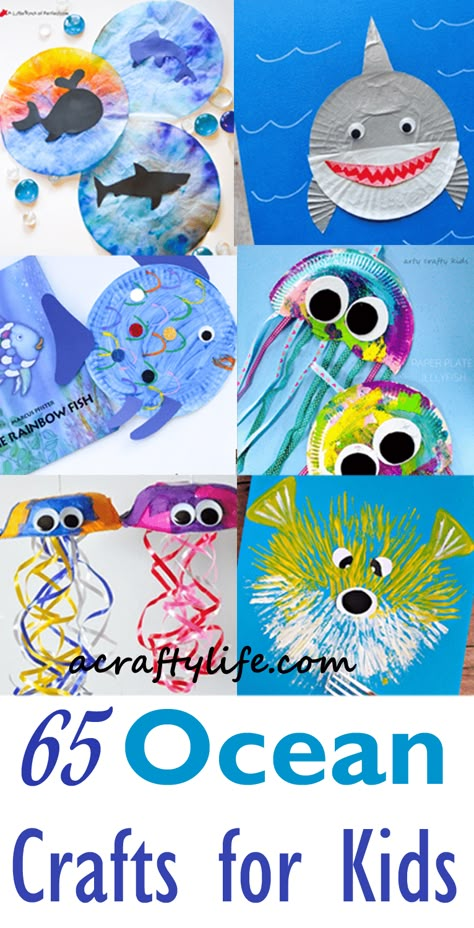 Ocean Crafts Elementary School, Ocean Crafts Preschool, Ocean Crafts For Kids, Ocean Kids Crafts, Sea Creatures Crafts, Octopus Craft, Beach Crafts For Kids, Sea Animal Crafts, Scuba Vbs