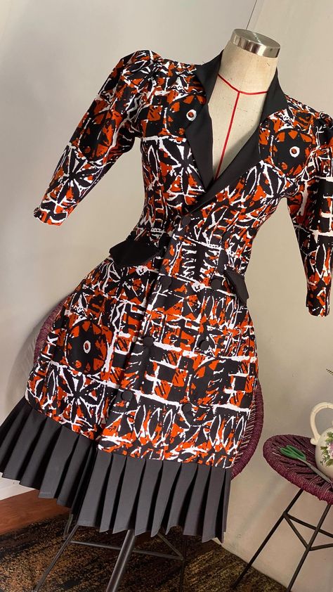 𝐓𝐡𝐞 𝐒𝐰𝐢𝐧𝐠 & 𝐒𝐰𝐚𝐲 𝐅𝐚𝐬𝐡𝐢𝐨𝐧 𝐂𝐨. | The Ankara Jacket Dress with just enough charm to double for almost any occasion 🥰🥰🥰 CUSTOMER ORDER READY FOR DELIVERY Jacket Dress -… | Instagram Ankara Jacket Styles For Ladies, Ankara Blazers For Ladies, Best Ankara Designs For Ladies, Ankara Designs For Ladies Dresses, Ankara For Ladies, Ankara Dresses For Ladies, Ankara Combination Styles, Nigerian Attire, Ready To Wear Dress