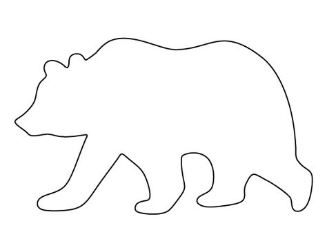 Grizzly Bear pattern. Use the printable pattern for crafts, creating stencils, scrapbooking, and more. Free PDF template to download and print at http://patternuniverse.com/download/grizzly-bear-pattern/ Bear Stencil, Bear Template, Urs Polar, Snowflake Patterns, Animal Templates, Bear Quilts, Animal Silhouette, Scroll Saw Patterns, Bear Paws