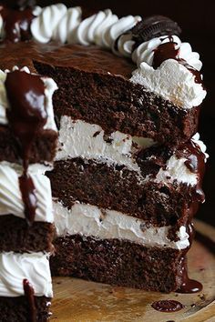 Mississippi Mud Cake with Kahlua Whipped Cream! Mississippi Mud Cake, Mississippi Mud, I Am Baker, Oreo Recipes, Mud Cake, Monkey Bread, Cake Frosting, Chocolate Cake Recipe, Piece Of Cakes