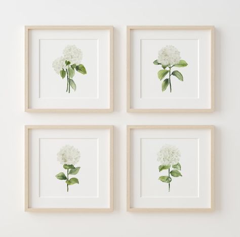 Room Decor Flowers, Hydrangea Wall Art, Posters Modern, Watercolor Hydrangea, Hydrangea Print, Floral Bathroom, Modern Room Decor, Decor Flowers, Minimalist Wall Decor