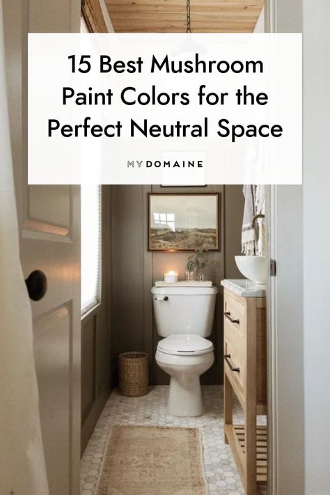 Best Mushroom Paint Colors, Neutral Bedroom Paint, Neutral Bathroom Colors, Small Bathroom Paint Colors, Taupe Bathroom, Taupe Paint Colors, Warm Neutral Paint Colors, Small Bathroom Paint, Brown Paint Colors