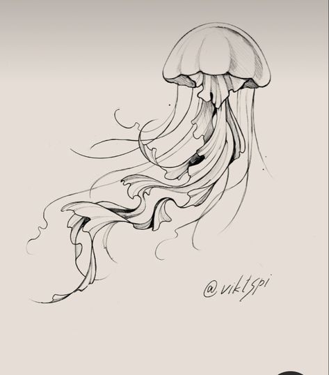 Ocean Band Tattoo Women, Tattoo Jellyfish, Whimsical Princess, Tattoos Cute, Tattoo Placements, Jellyfish Drawing, Colorful Jellyfish, Princess Jellyfish, Funky Tattoos