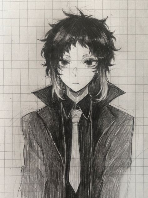 Bsd Art Style, Akutagawa Sketch, Bungou Stray Dogs Drawing, French Character Design, Bsd Outfit Ideas, Akutagawa Drawing, Bsd Sketch, Drawing Pose Ideas, Beast Akutagawa