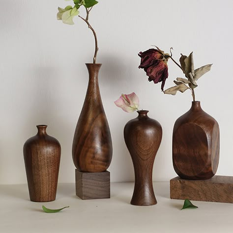 Lamp Vase, Wood Vases, Vases Flowers, Woodturning Ideas, Wood Table Design, Wood Utensils, Wood Art Projects, Flower Vases Decoration, Wood Turner