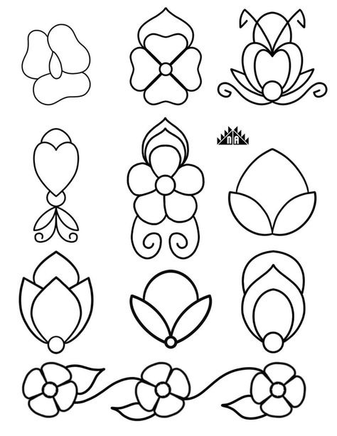 Ojibwe Floral Design Beadwork, Ojibwe Floral Tattoo, Embroidery Patterns Beginner Printable, Beading Stencils, Beadwork Templates, Beadwork Designs Patterns, Métis Beading, Metis Beadwork Patterns, Regalia Patterns