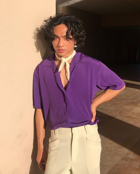 Purple T Shirt Outfit Men, Purple Shirt Outfit Men Casual, Purple Shirt Outfit Men, Purple T Shirt Outfit, Purple Shirt Outfit, T Shirt Outfit Men, Purple Shirt Outfits, Coachella Outfit Men, Sleeve Shirt Outfit