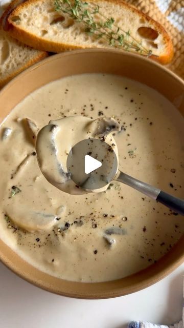 Easy Mushroom Soup, No Heavy Cream, Stella Drivas, Grill Cheese, Hungry Happens, Hearty Vegetable Soup, Creamy Mushroom Soup, Mushroom Soup Recipes, Chefs Kiss