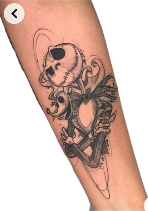 Tim Burton Tattoos For Women, The Nightmare Before Christmas Tattoo Ideas, Jack And Zero Tattoo, Jack Skellington Tattoo Design, Jack Skellington Tattoo Ideas, Jack The Skeleton Tattoos, Jack Skeleton Tattoo, The Nightmare Before Christmas Tattoo, Tattoo Ideas Stencil