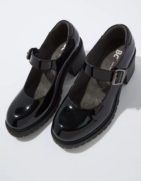 BC Footwear Mary Jane Shoes Mary Jane Doc Martens, Black Mary Jane Heels, Dr Shoes, Mary Jane Shoes Womens, Cute Heels, Patent Shoes, Looks Street Style, Buckle Shoes, Mary Jane Heels