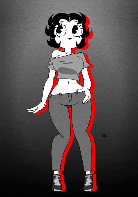 Betty Boop Animation, Betty Boop Art Style, Dance Animation Gif, Betty Boop Drawing, Betty Boop Aesthetic, Dancing Poses Drawing, Betty Boop Comic, Dancing Animation, Betty Boop Gif