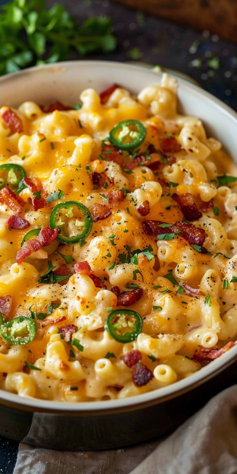 Jalapeno Bacon Mac & Cheese [50 Minutes] - Chasety Mac And Cheese Recipe Jalapeno, White Cheddar Jalapeno Mac And Cheese, Easy Bacon Mac And Cheese Recipe, Jalapeño Bacon Mac And Cheese, Jalapeño Mac And Cheese Recipe, Hot Cheeto Mac And Cheese, Mac And Cheese Jalapeno, Bacon Mac And Cheese Recipe Baked, Mac & Cheese