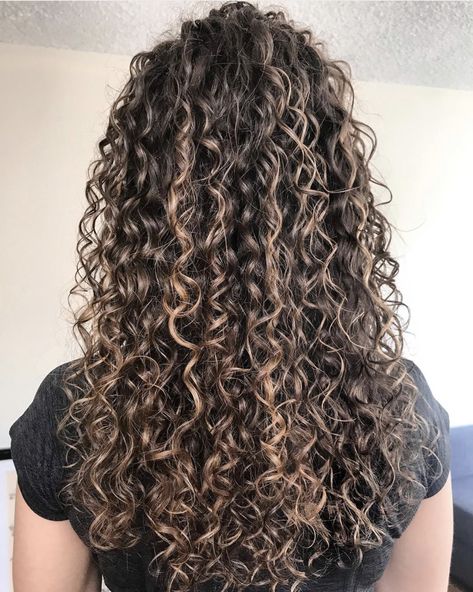 Hair Glow Up Tips, Curls With Highlights, Ideas Para El Pelo, Balayage Curly Hair, Blonde Highlights Curly Hair, 3a Curly Hair, Brunette With Blonde Highlights, 3a Hair, 3b Hair