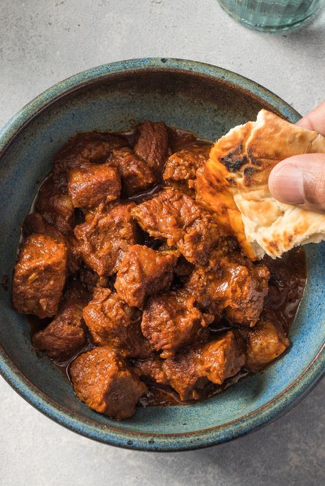 Goan pork vindaloo is tender and juicy with a thick, tangy sauce that’s aromatic with spices. Pork Vindaloo Recipe, Pork Vindaloo, Vindaloo Recipe, Illustrated Magazine, Vindaloo, America's Test Kitchen Recipes, Kitchen Recipe, America's Test Kitchen, Cooks Illustrated