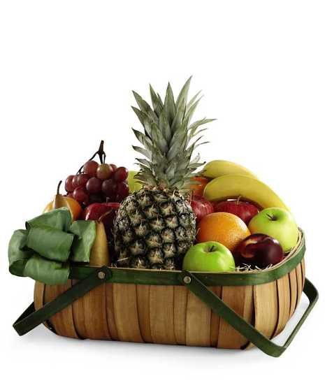 Green snack basket