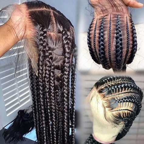 Baddie Wigs, Wigs Installation, Luxury Baddie, Cornrow Braids Men, Wigs Hairstyle, Hairstyle Braid, Braid Wigs, Cornrows Braids For Black Women, Bob Braids Hairstyles