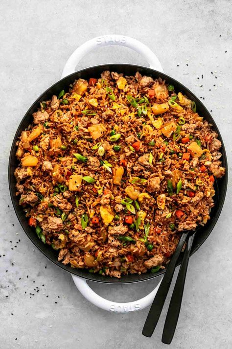 Pork Fried Rice | Creme De La Crumb Pork Fried Rice Recipe, Rosemary Chicken Recipe, Rice Side Dish Recipes, Ground Pork Recipes, Pork Fried Rice, Simple Family Meals, Making Fried Rice, Asian Spices, Pork Recipes Easy