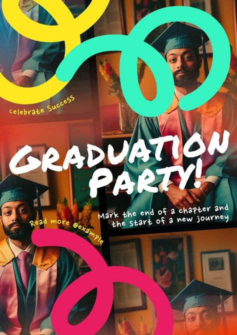 Graduation Graphic Design, Graduation Poster Ideas, Graduation Party Poster, Graduate Poster, Graduation Posters, Graduation Graphic, Invitation Poster, Graduation Poster, Poster Template Free