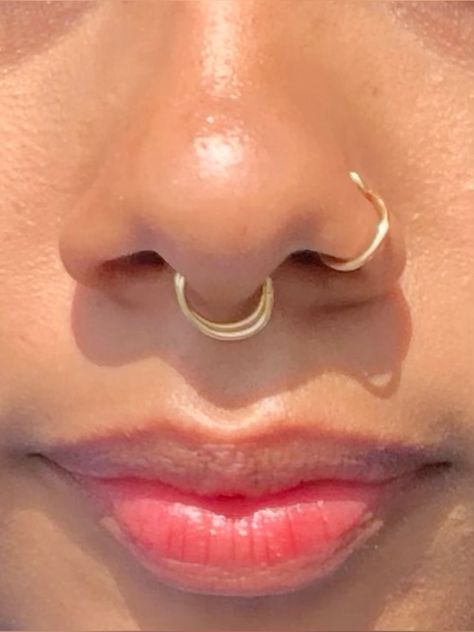 nose piercing Nose Piercing Aesthetic, Nose Stud Piercing, Cute Nose Piercings, Piercings Nose, Nose Piercing Hoop, Nose Piercings, Dream Tattoos, Inspo Board, Nose Piercing