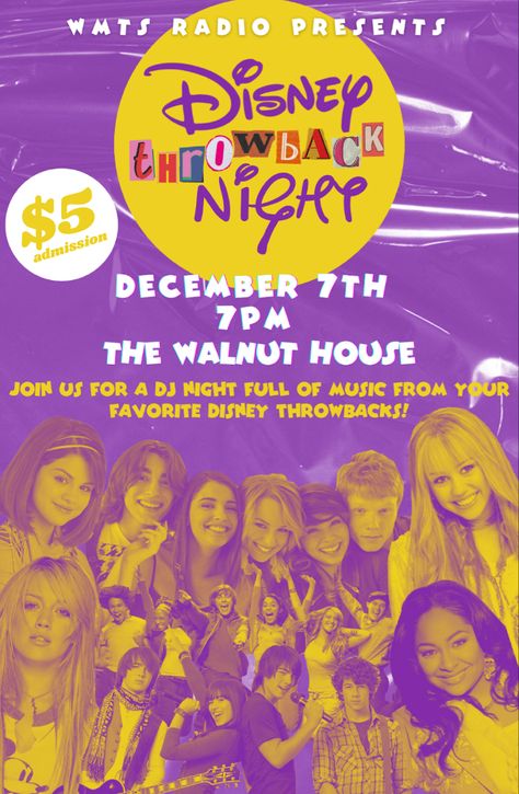 WMTS 88.3-FM is hosting a Disney Throwback theme night at The Walnut House in Murfreesboro, TN to jam out to our favorite early 2000s Disney hits! 🪩🕺🏻📀 Early 2000s Disney, Disney Throwback, Walnut House, 2000s Disney, Throwback Party, 2000s Party, Adult Party Themes, Disney Channel Shows, Dirty 30