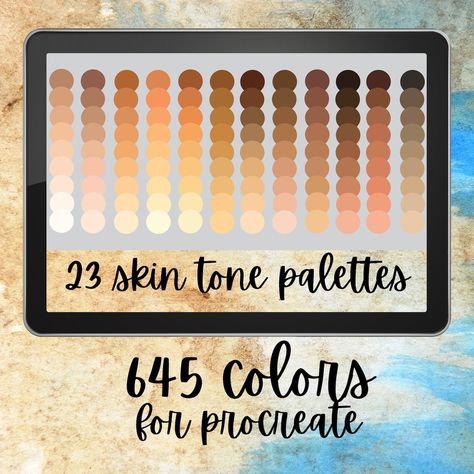 645 Skin Tone Procreate Swatches 23 Procreate Palettes - Etsy Australia Procreate Palettes, People Portrait, Skin Color Palette, Clipping Masks, Diy Prints, Skin Color, Color Palettes, Skin Tone, Etsy Australia