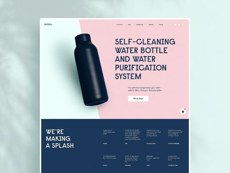 Reusable Bottles Website by tubik on Dribbble Ux Design Trends, Clean Water Bottles, Mobile Website Design, Water Purification System, Ecommerce Web Design, Visual Hierarchy, Fruits Images, Mobile Ui Design, Web Design Projects