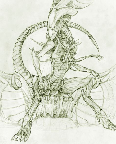 Xenomorph Queen Mother, Female Xenomorph Queen, Queen Xenomorph Art, Xenomorph Queen Tattoo, Alien Queen Art, Xenomorph Queen Art, Xenomorph Reference, Xenomorph Tail, Xenomorph Artwork