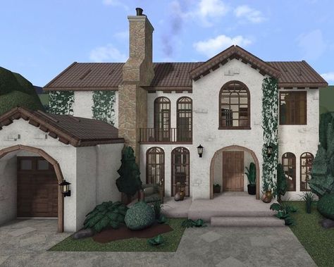 Suburban Mansion, Build Bloxburg, Cottage Core Bloxburg House, Bloxburg Cottage, Modern Suburban House, Bloxburg Home, House Decorating Ideas Apartments, Small House Layout, Bloxburg Houses