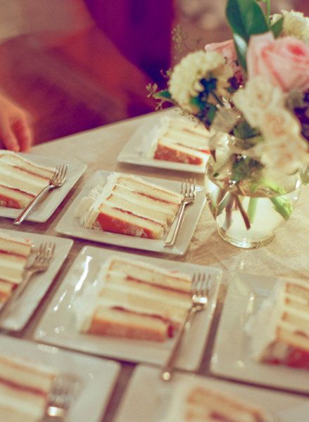 cake slices - brides take notice! This is a nice sized portion to serve your guests - meaning, ME! Plated Cake, A Slice Of Cake, Cake Slices, Couple Stuff, Baltimore Wedding, How To Craft, Cake Slice, Wedding Dinner, Cake Servings