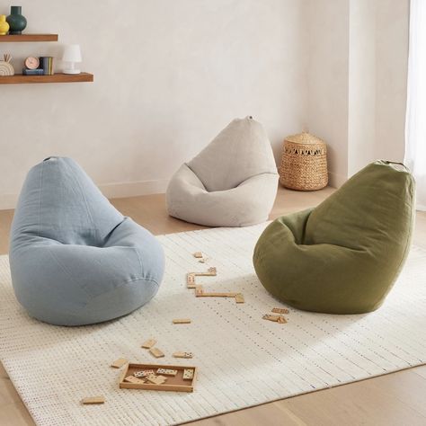 Kids Lounge Chair, Bean Bag Lounge, Modern Bean Bags, Small Bean Bags, Cool Bean Bags, Bean Bag Chairs, West Elm Kids, Bag Chairs, Kids Bean Bags