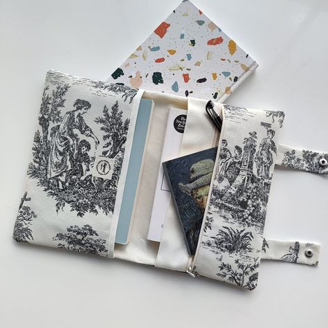 Toile De Jouy Fabric,book Sleeve, Book Bag, Book Purse, Book Protector, Bookish Gifts, Book and Kindle Accessory, Book Cover, Book Pouch - Etsy Book Fabric Cover, Book Sleeve Sewing, Book Sleeve Sewing Pattern, Sewn Gifts, Fabric Book Sleeve, Book Purse, Book Protector, Gifts Book, Book Pouch