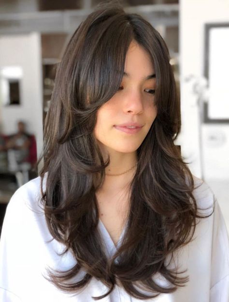 Long Shag Hairstyles, Hairstyles Layered, Layered Haircuts With Bangs, Haircuts For Long Hair With Layers, Layered Hair With Bangs, Haircut Types, Long Layered Haircuts, Hair Haircuts, Haircuts For Medium Hair