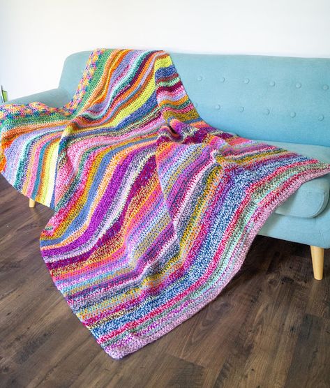 Bohemian Afghan Crochet, Scrappy Afghan Crochet, Scrappy Crochet Blanket Patterns, Scrappy Yarn Crochet Blanket, Scrap Blanket Crochet Free Pattern, Crochet Scrappy Blanket, Scrappy Crochet Projects, Scrap Yarn Crochet Blanket Pattern Free, Scrappy Crochet Blanket