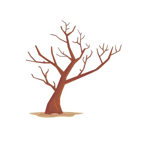 Vector leafless dry tree vector illustra... | Premium Vector #Freepik #vector #dry-tree #dead-tree #tree-silhouette #old-tree Leaveless Tree Drawing, Tree Animation, Leafless Tree, Tree Vector Illustration, Dry Tree, Tree Vector, Tree Clipart, Tree Tree, Old Tree