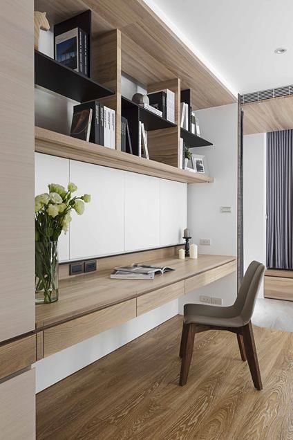 Design Ložnic, Minimalist Dekor, Contemporary Home Office, Office Layout, Bureau Design, Study Rooms, Hus Inspiration, Workspace Design, Modern Home Office