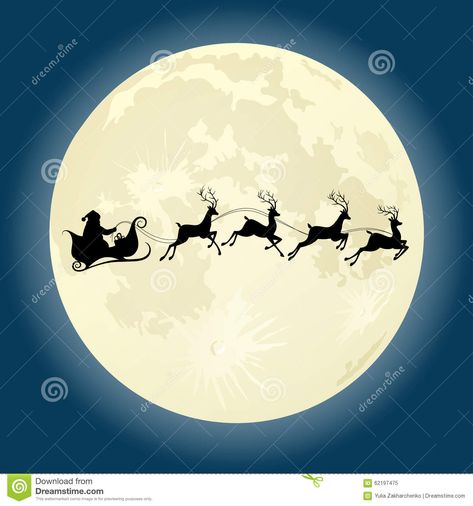 Santa And His Sleigh Drawing, Santa's Sleigh Illustration, Santa Claus Sleigh Drawing, Santa Claus Sleigh Illustration, Santa Sleigh Art, Santa And Sleigh Silhouette, Santa Sleigh Painting, Santas Sleigh Drawing Easy, Santa Claus Silhouette