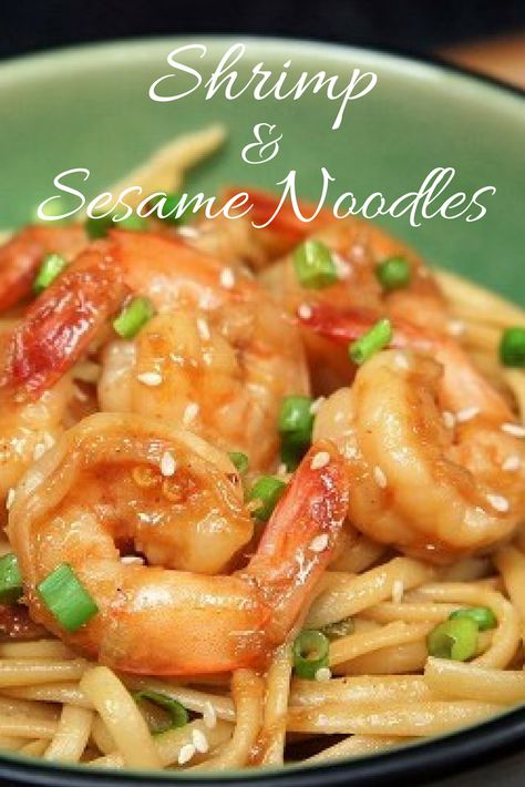 Noodles With Shrimp, Snap Peas Recipe, Sesame Noodles Recipe, Spicy Shrimp Recipes, Noodle Dinner, Shrimp Noodles, Thai Shrimp, Peas Recipe, Fresh Dishes